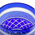 Edo Kiriko,Vieux verre,ligne classique,bleu,lapis-lazuli,Ø7.3 × H9.0 cm, Hanasho,itogikutsunagi,yarai,artisanat traditionnel,fait main,souvenirs,sur commande