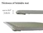  Matelas tatami pliable en Igusa – Taille simple – En Igusa naturel, doublure durable aiguilletée