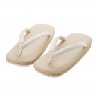 Yotsuya Sanei Zori (Japanese sandals) - Gakuya-baki (sock covers) Aoi (hollyhock),  All-natural materials; indoor use only; one size fits all; felt base		