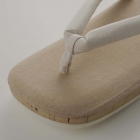Yotsuya Sanei Zori (Japanese sandals) - Gakuya-baki (sock covers) Aoi (hollyhock),  All-natural materials; indoor use only; one size fits all; felt base		