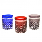 Edo Kiriko,Vieux verre,ligne classique,bleu,lapis-lazuli,Ø7.3 × H9.0 cm, Hanasho,itogikutsunagi,yarai,artisanat traditionnel,fait main,souvenirs,sur commande