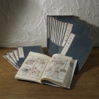Ukiyoe de Katsushika Hokusai « Hokusai Manga », livre illustré des gravures sur bois, Chaque livre est relié à la japonaise 15 volumes, couverture reliure japonaise comprise