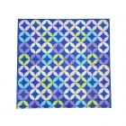 Ensemble Furoshiki Kanzesui(bleu) et Shippo(bleu), 100% coton, imprimé à la main, 90×90cm, toile large, sac fourre-tout, enveloppe de bento, usage quotidien, matériau fin, Chikusen, souvenir, cadeau
