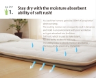  Matelas tatami pliable en Igusa – Taille simple – En Igusa naturel, doublure durable aiguilletée