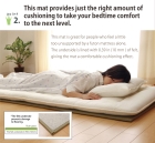  Matelas tatami pliable en Igusa – Taille simple – En Igusa naturel, doublure durable aiguilletée