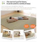  Matelas tatami pliable en Igusa – Taille simple – En Igusa naturel, doublure durable aiguilletée