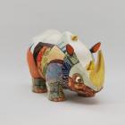Kimekomi,poupée en bois,rhinocéros,ornement,gravure d'Albrecht Dürer,hommage,Matsuzaki Doll,Japon,Tokyo,traditionnel,artisanal,souvenir,cadeau,B