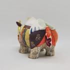 Kimekomi,poupée en bois,rhinocéros,ornement,gravure d'Albrecht Dürer,hommage,Matsuzaki Doll,Japon,Tokyo,traditionnel,artisanal,souvenir,cadeau,B