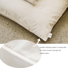 Housse de matelas futon antiacarien en tissu haute densité – Taille simple – 100 % coton biologique – Certifié GOTS – Beige