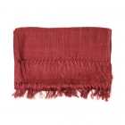 Etole - KUMIHIMO, Teinture Tatsumaki, tresse plate, rouge, rayures, grande, écharpe, Ryukobo, kimono, Japonais, Tokyo, artisanat traditionnel, soie, cadeau, fait main