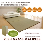  Matelas tatami pliable en Igusa – Taille simple – En Igusa naturel, doublure durable aiguilletée