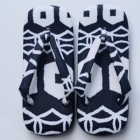 Sandales zori de plage Sankatsu en tissu de yukata « Katana no Tsuba » – Homme