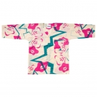 UME BISCUS/beige – Motif de fleurs de prunier ume, chemise « TEWSEN », étoffe wazarashi, chemise de style dabo, unisexe