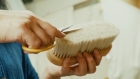 Brosse à chaussures en poils naturels — À choisir parmi les 3 types : ① Dépoussiérage, ② Polissage, ③ Finition