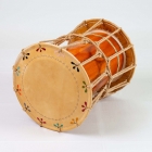 Tambour Hanebyoshi-daiko, coloré, au motif de cuir